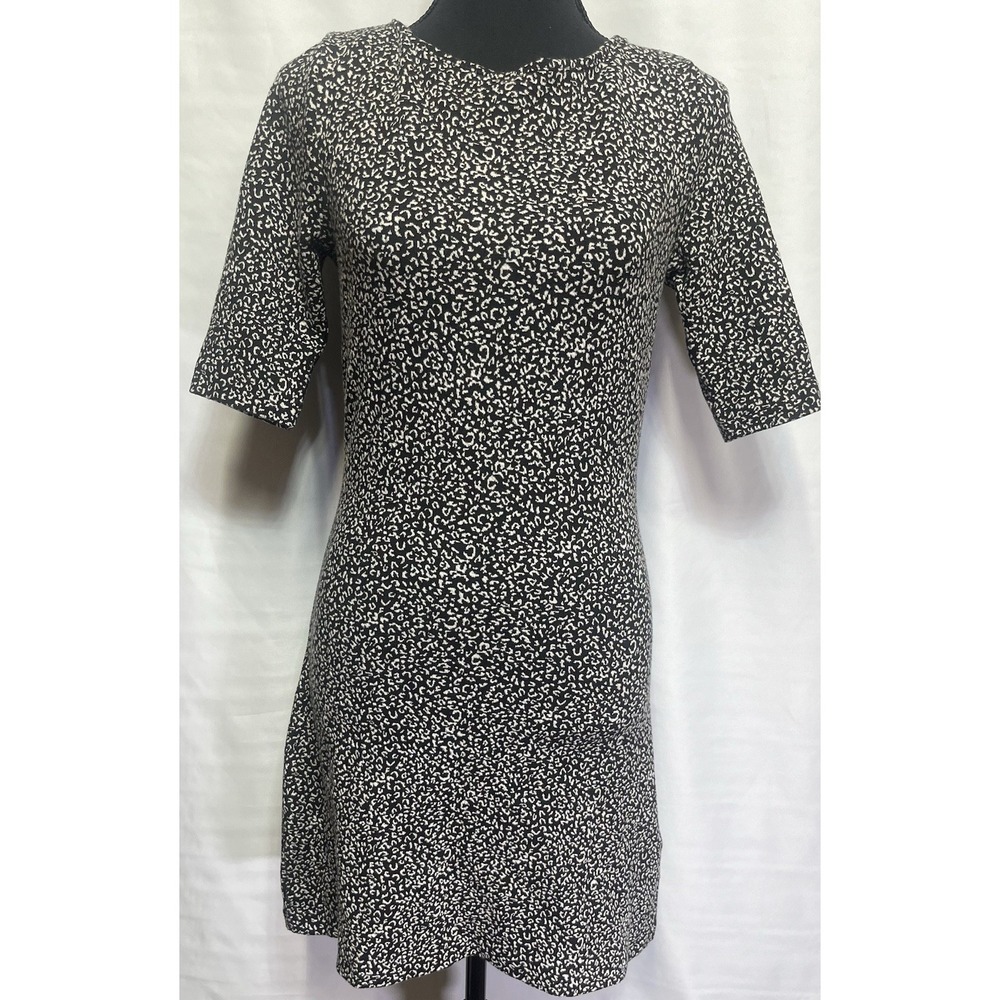 & Other Stories Size 4 Swing Skater Dress Leopard‎ Cheetah Print Mini